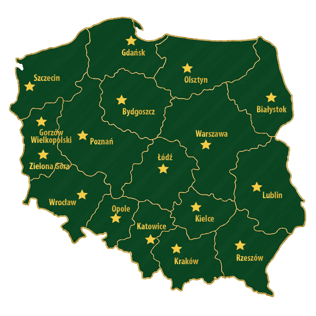 Mapa Polski - zasięg MikołajNaŚwięta